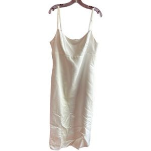 Unbranded A-line Empire waist cream color formal dress with long duster Size 20